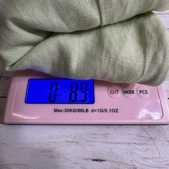 Lucy & Laurel Woman Plus Size 2X Green Blouse 100% Linen Button Up Embroidered - Picture 12 of 12